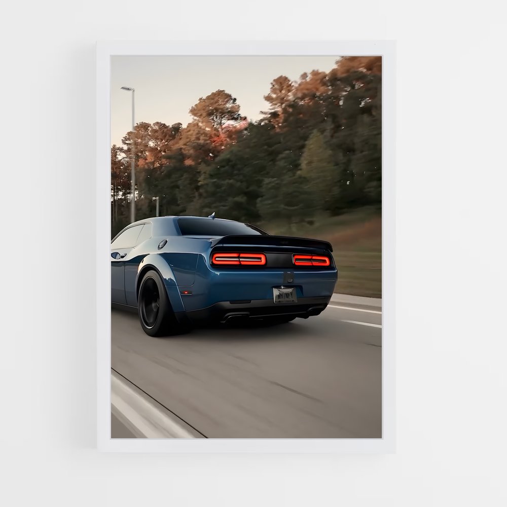 Poster Challenger srt agressive – affiche Dodge (vue 3)